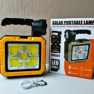 Lampara recargable con panel solar + herramientas